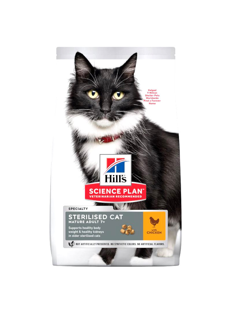 Hill's feline Sterilised cat mature adult pollo