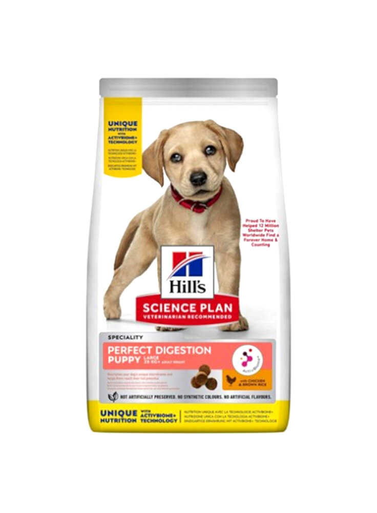 Hill's Science Plan PERFECT DIGESTION LARGE BREED PUPPY Alimento Secco per Cuccioli con Pollo e Riso integrale