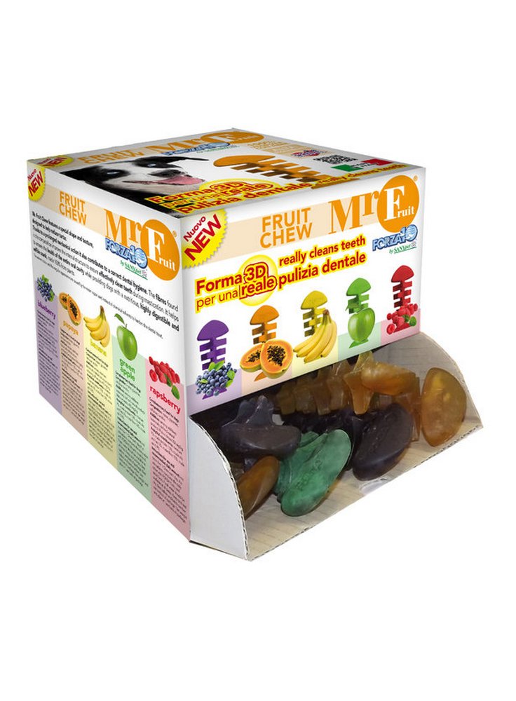 Forza 10 Mr. Fruit dental chew snack per l'igiene orale del cane gusti misti