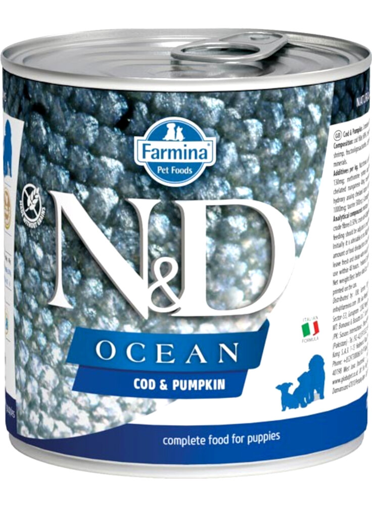 N&D DOG OCEAN MERLUZZO E ZUCCA PUPPY