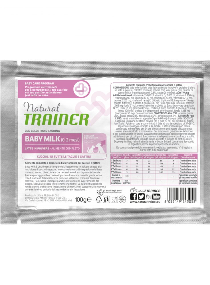 Trainer Kitten&Young Baby Milk 100g