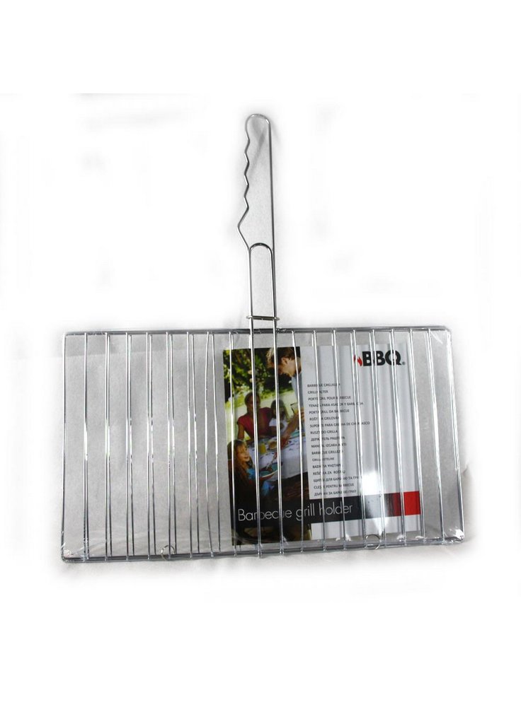 BBQ Equipment grill Holder griglia doppia con gancio di sicurezza 39x22 cm