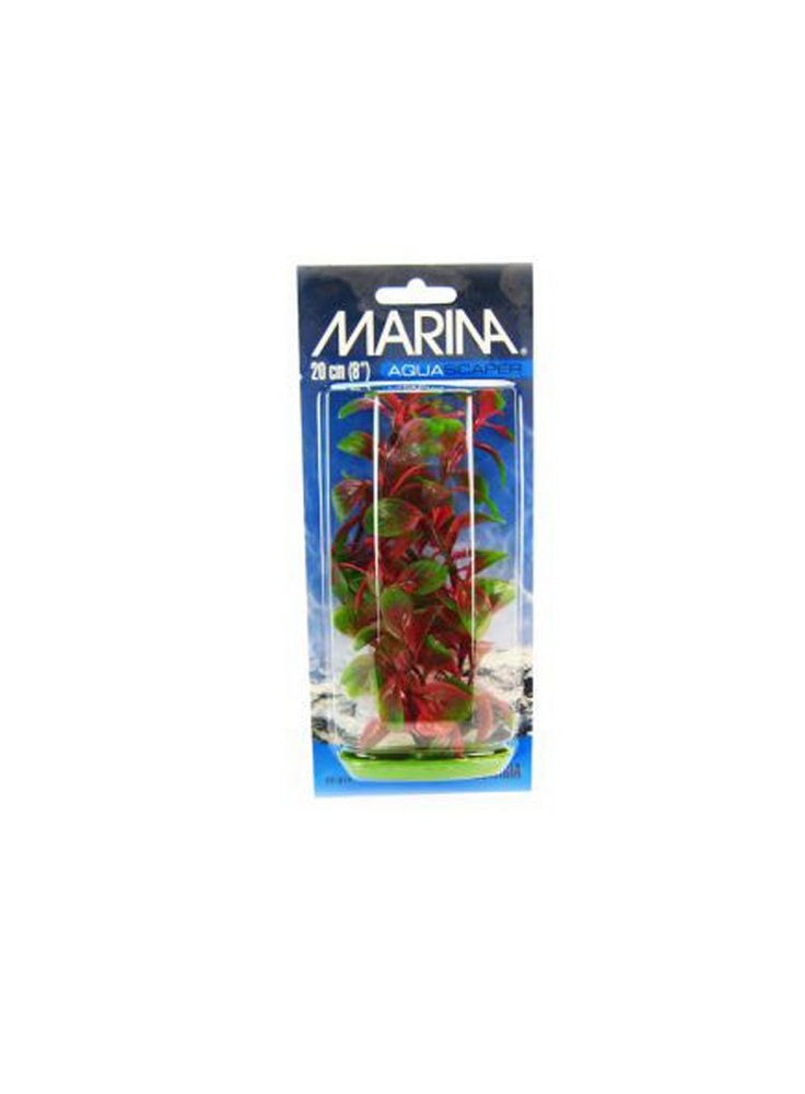 Pianta finta per acquario red ludwiga 37 cm