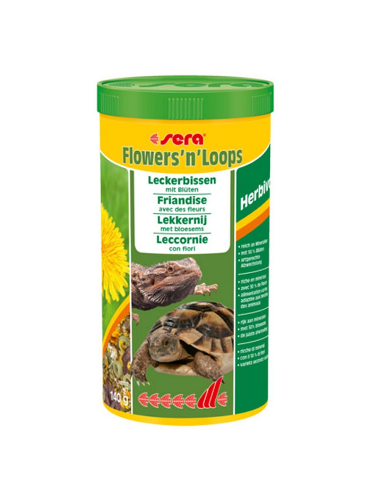 Mangime per Tartarughe di terra Iguana Pogona sera Flowers'n lops