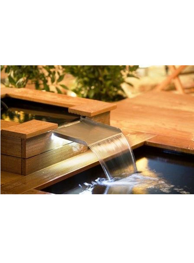 Kit cascata con luce led per vasca rettangolare cm 30