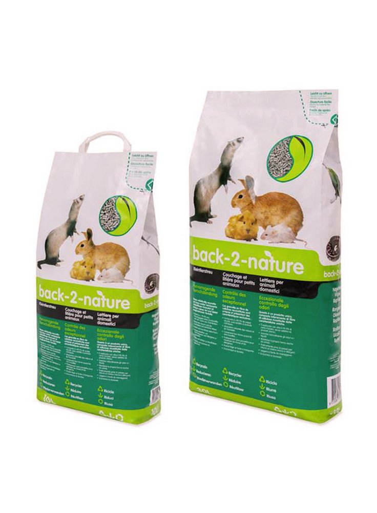 Lettiera per conigli ed uccelli 100% naturale Back-2-nature