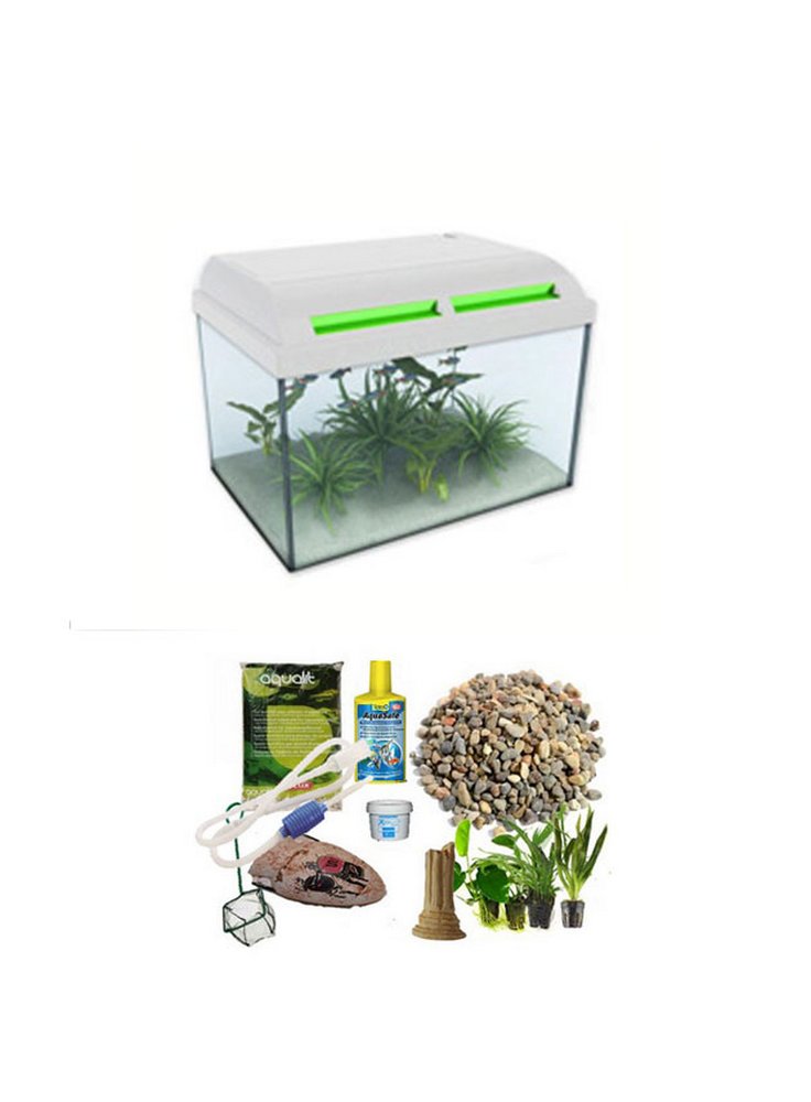 Acquario ambiente 50 bianco expo con allestimento