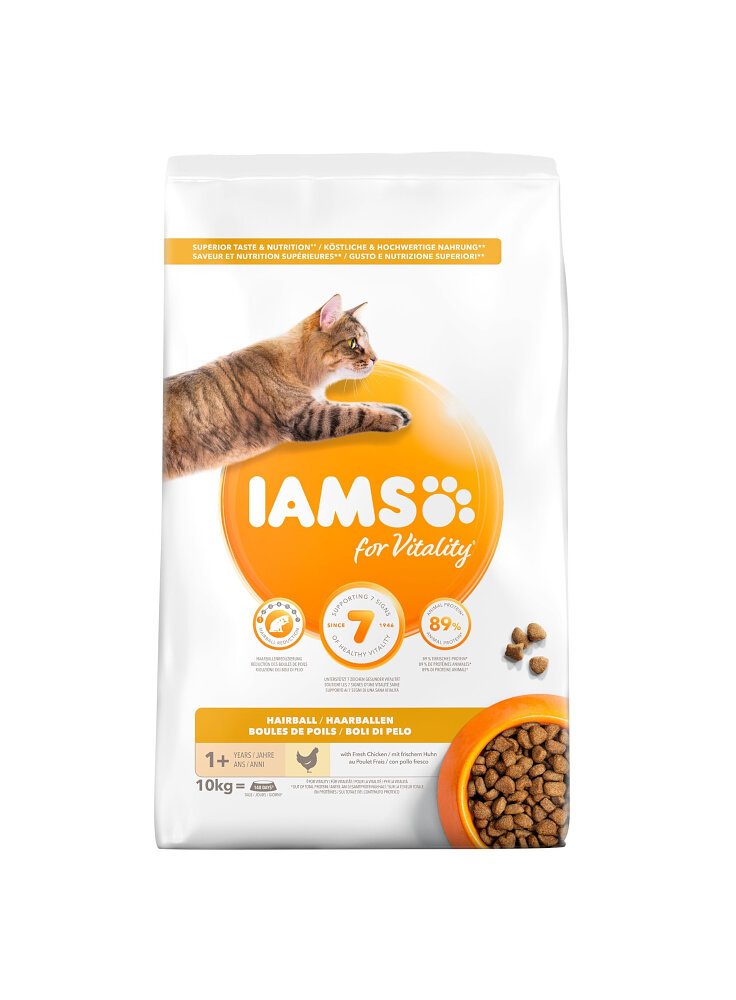 Iams Cat Hairball Control Adult All Breeds Chicken