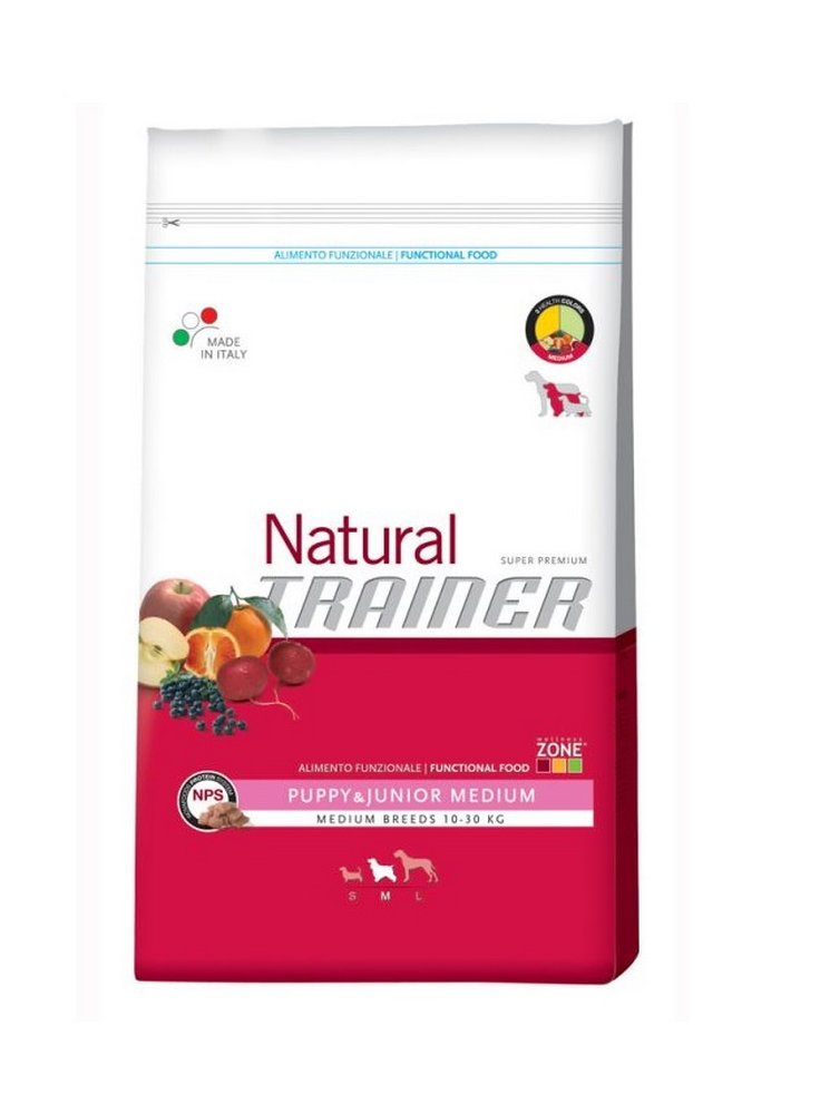 Trainer Natural Dog Puppy e Junior Medium 12 KG
