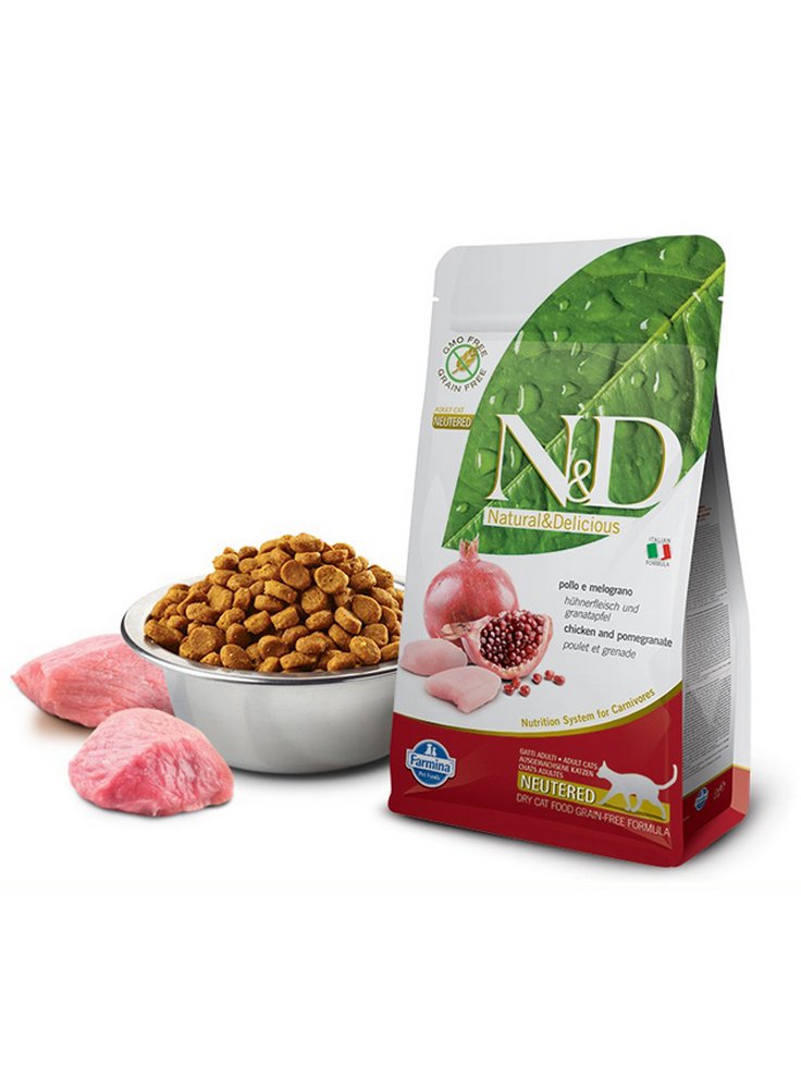 Farmina N&D gatto sterilizzati Neutered grain free pollo melograno