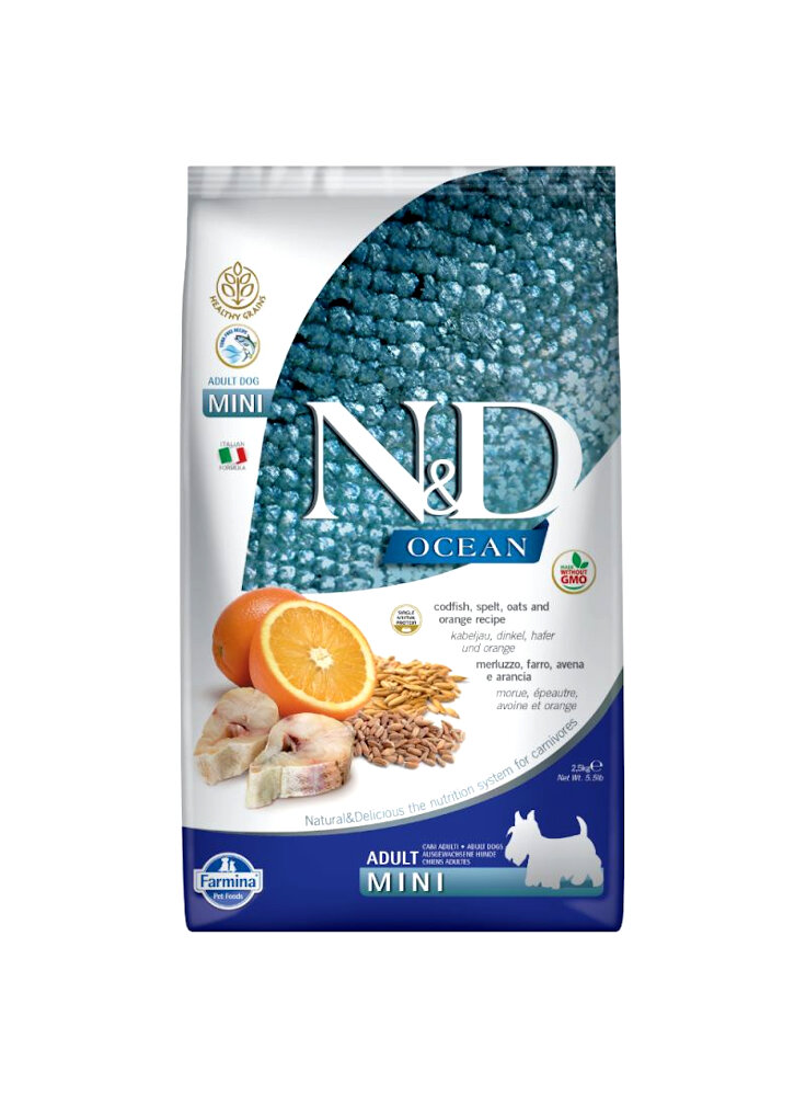 n&d Farmina Crocchette dog adult medium Ancestral ocean merluzzo e arancia 12kg