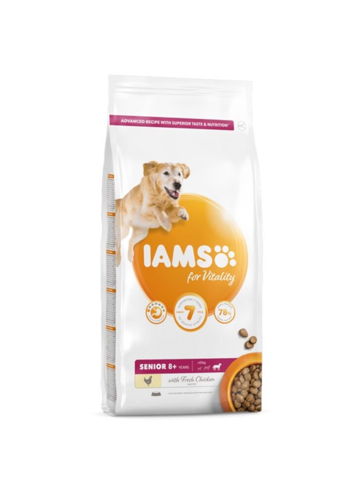 Iams Dog Base Senior Large Breeds Pollo