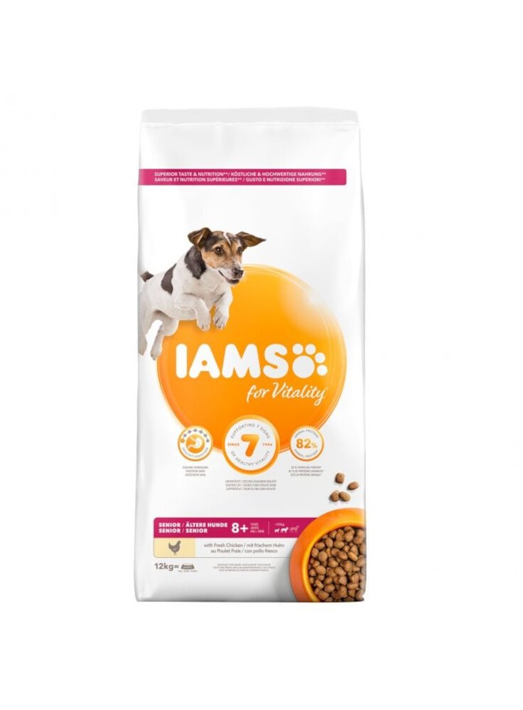 Iams Dog Base Senior Small & Medium Breeds Pollo