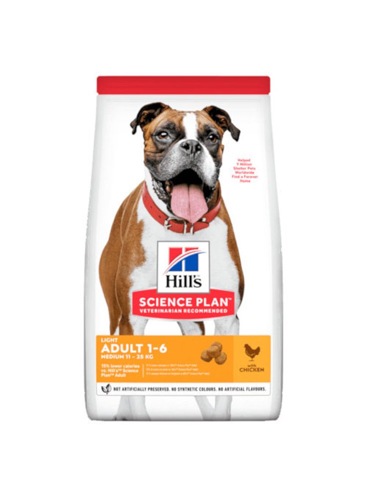 HILL'S Science Plan Canine Adult Medium Light Pollo 12Kg + 2kg omaggio