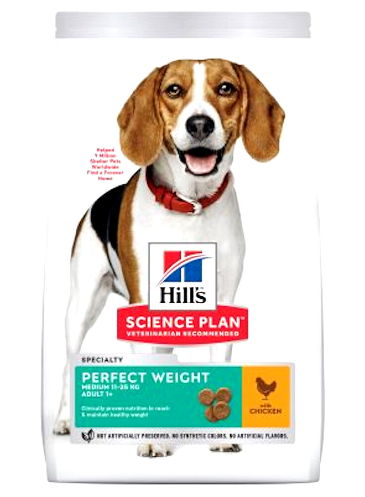 Hill's Science Plan cane adult medium Perfect Weight 2kg e 10 Kg