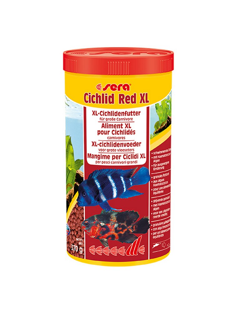 Sera cichlid xl red (Granuar) 1000ml mangime per pesci orscar