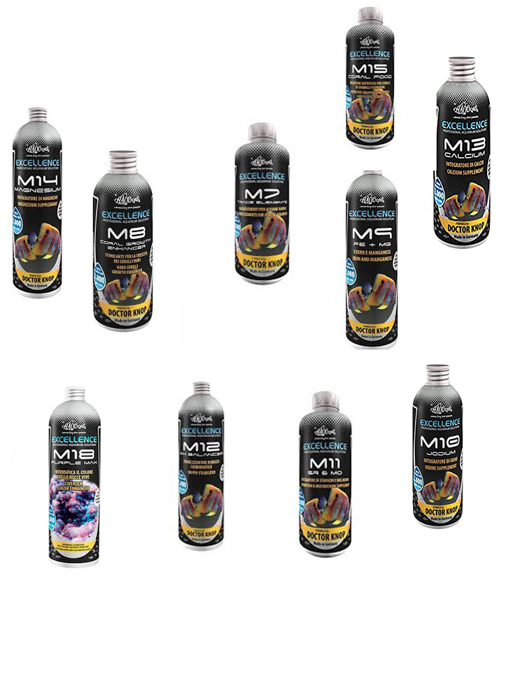 Set Integratori completo per acquario marino 8 confezioni 250ml
