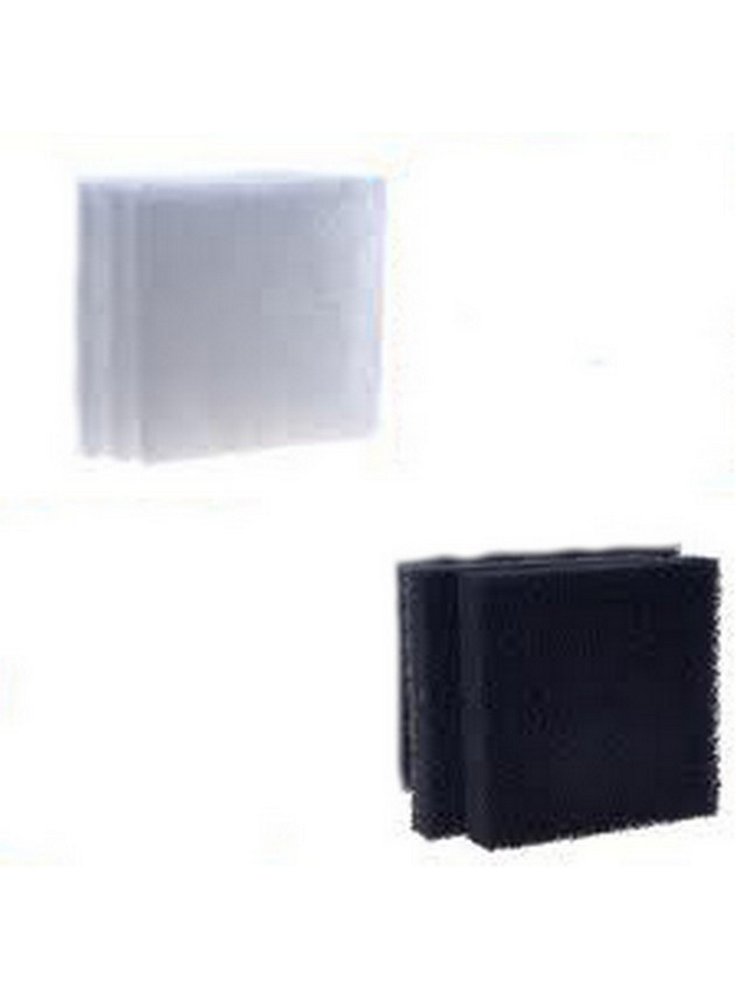 Kit azoo 2x lana filtrante + 2x carbone attivo 8x8x2,5 (filter sponge 1200/1800)