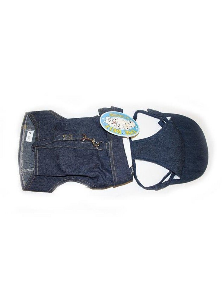 Gillet pettorina con guinzaglio per cani jumper jeans u3