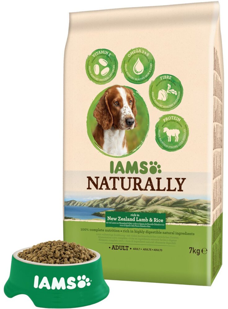 Iams Naturally Dog Adult All Breeds Agnello
