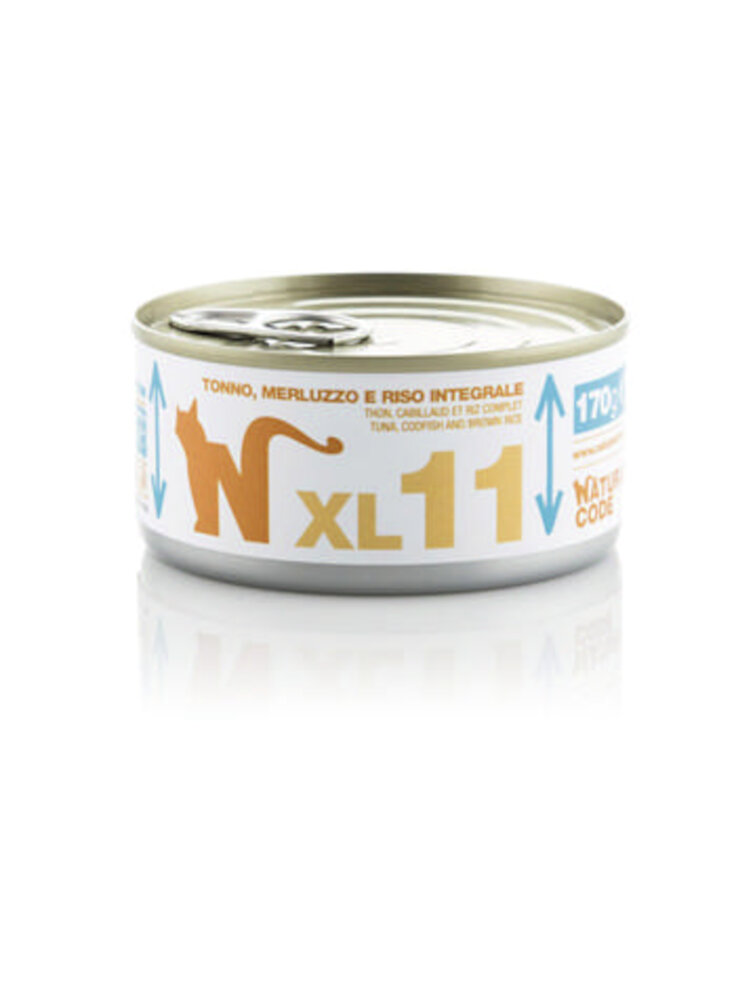 Natural CODE XL11 TONNO, MERLUZZO E RISO INTEGRALE Lattina 170g - CAT