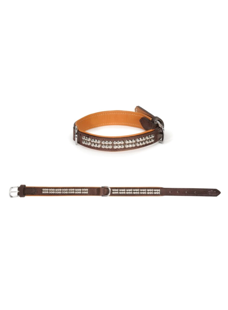 Collare in pelle marrone Montana Camon
