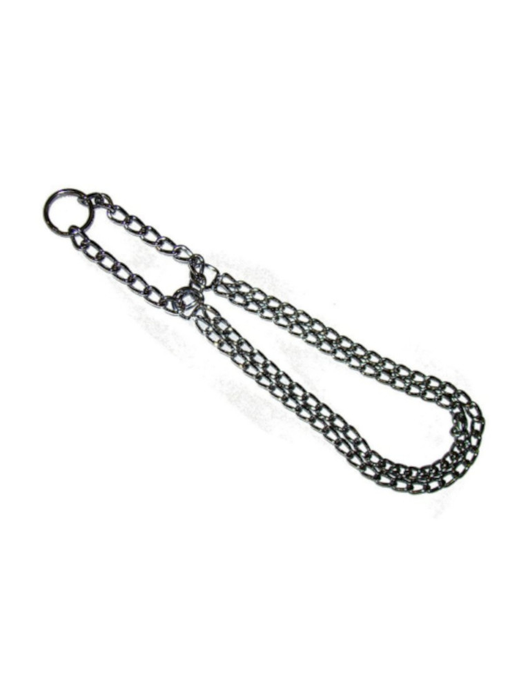 Collare semistrangolo in acciaio a maglia doppia diam. 20 cm
