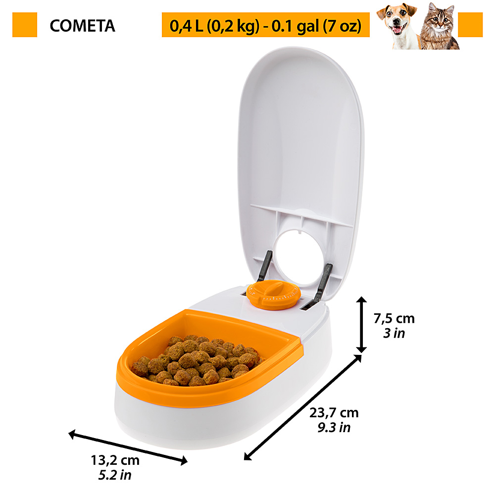 Ferplast Cometa Distributore di cibo automatico con timer per cani di piccola taglia e gatti