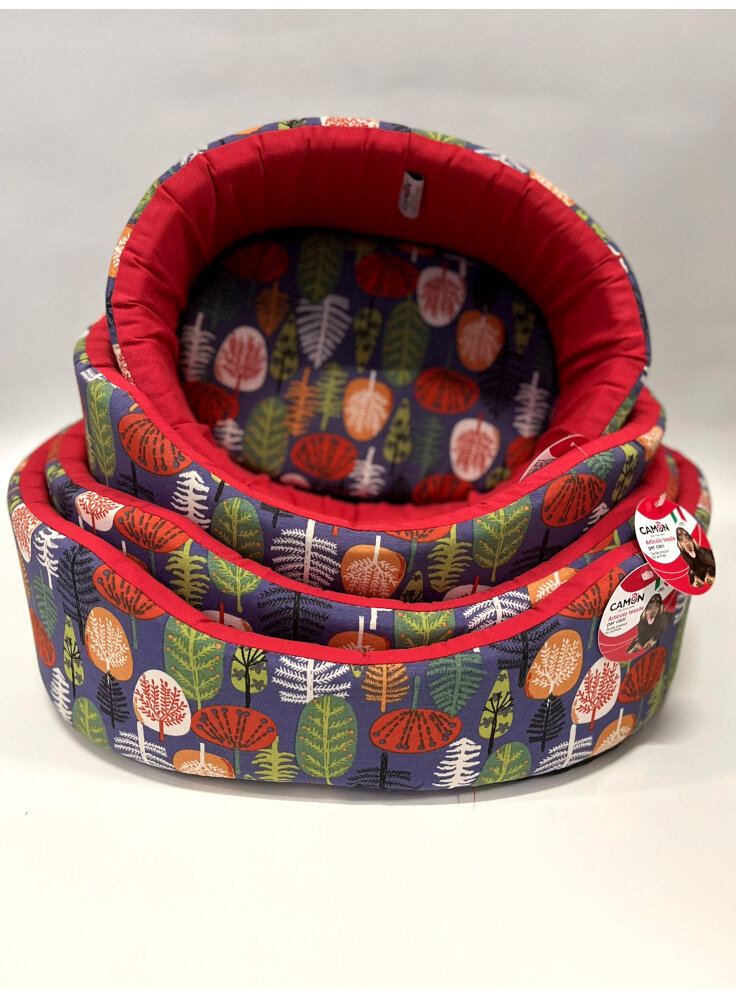 Cuccia Camon con fantasia pini diverse taglie