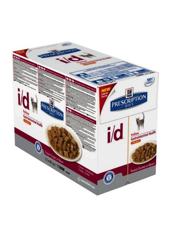 Hill's feline I/D 12x85 gr buste bocconi al salmone
