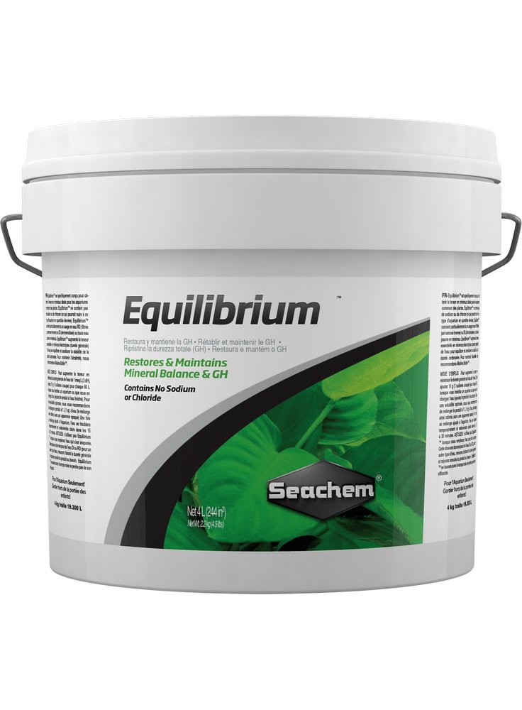 Seachem Equilibrium 4Kg Ripristina e mantiene l'equilibrio minerale e il GH