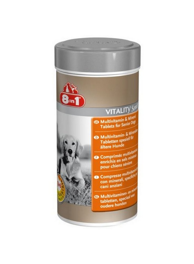 Integratore Multivitaminico per Cani Anziani (75tav - 250ml) 8in