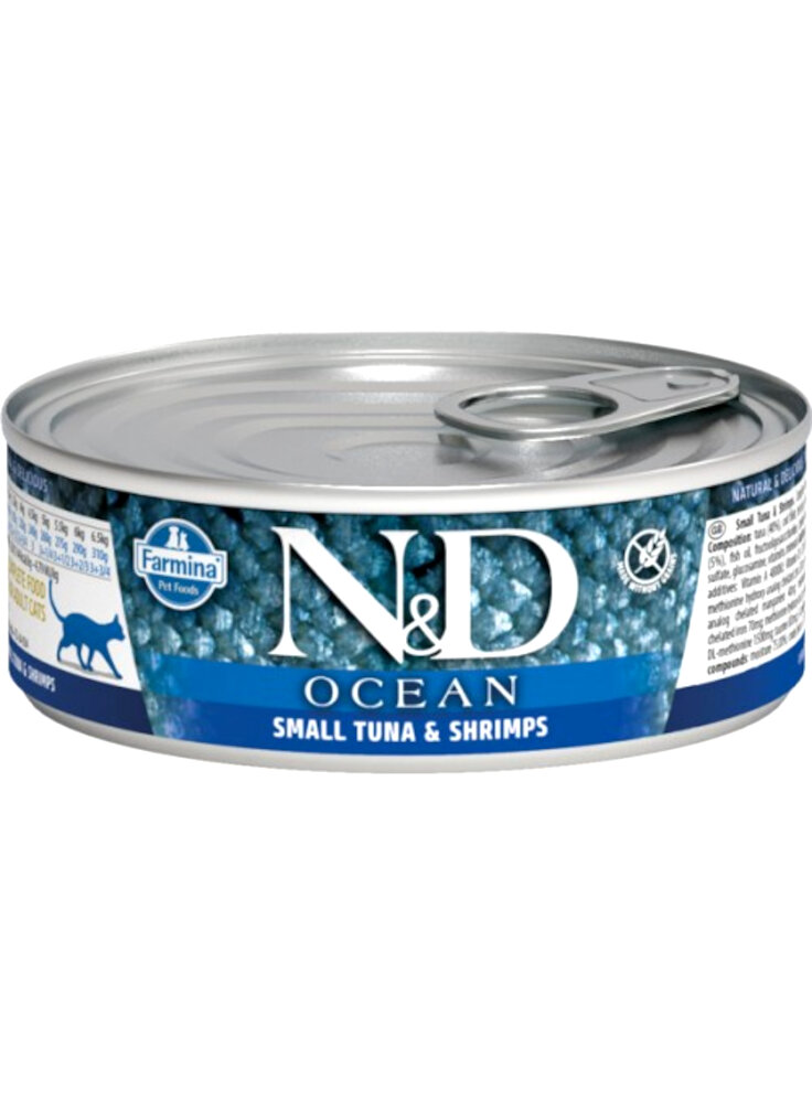 N&D CAT OCEAN TONNO E GAMBERETTI  80 GR