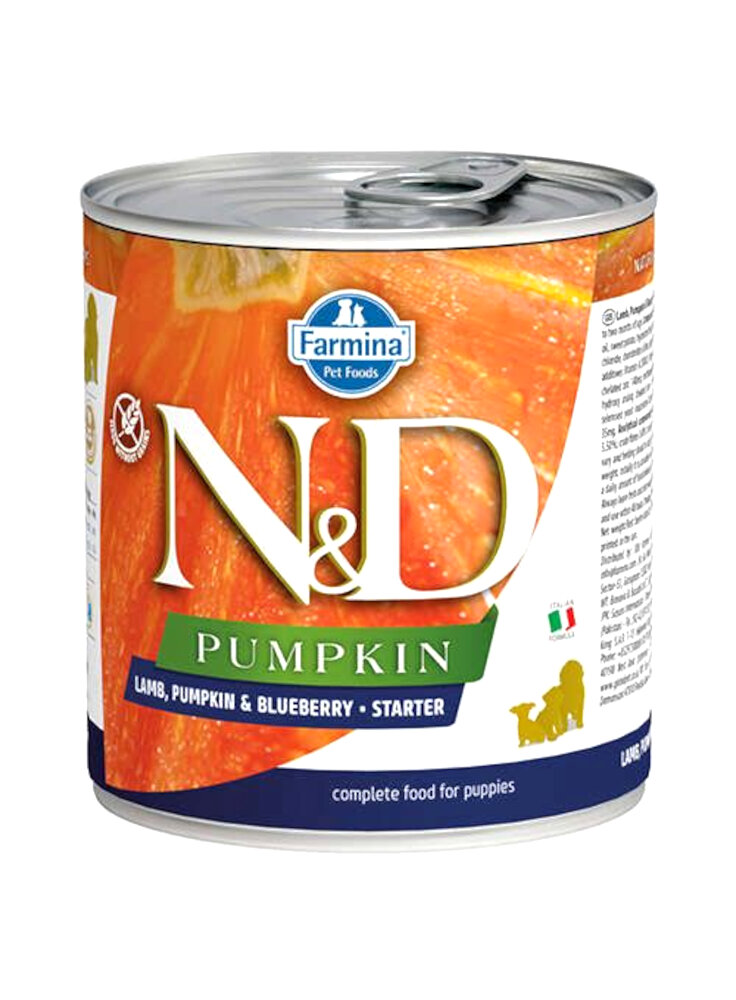 N&D DOG AGNELLO ZUCCA E MIRTILLO  STARTER 285GR