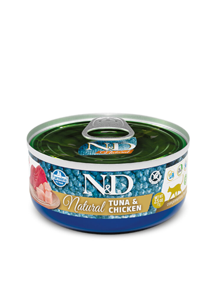 N&D CAT NATURAL TONNO E POLLO  80 gr -complementary food