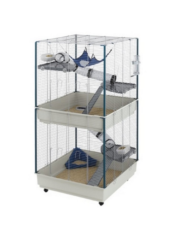 Gabbia per furetti e roditori con accessori FURET TOWER 75x80x161cm