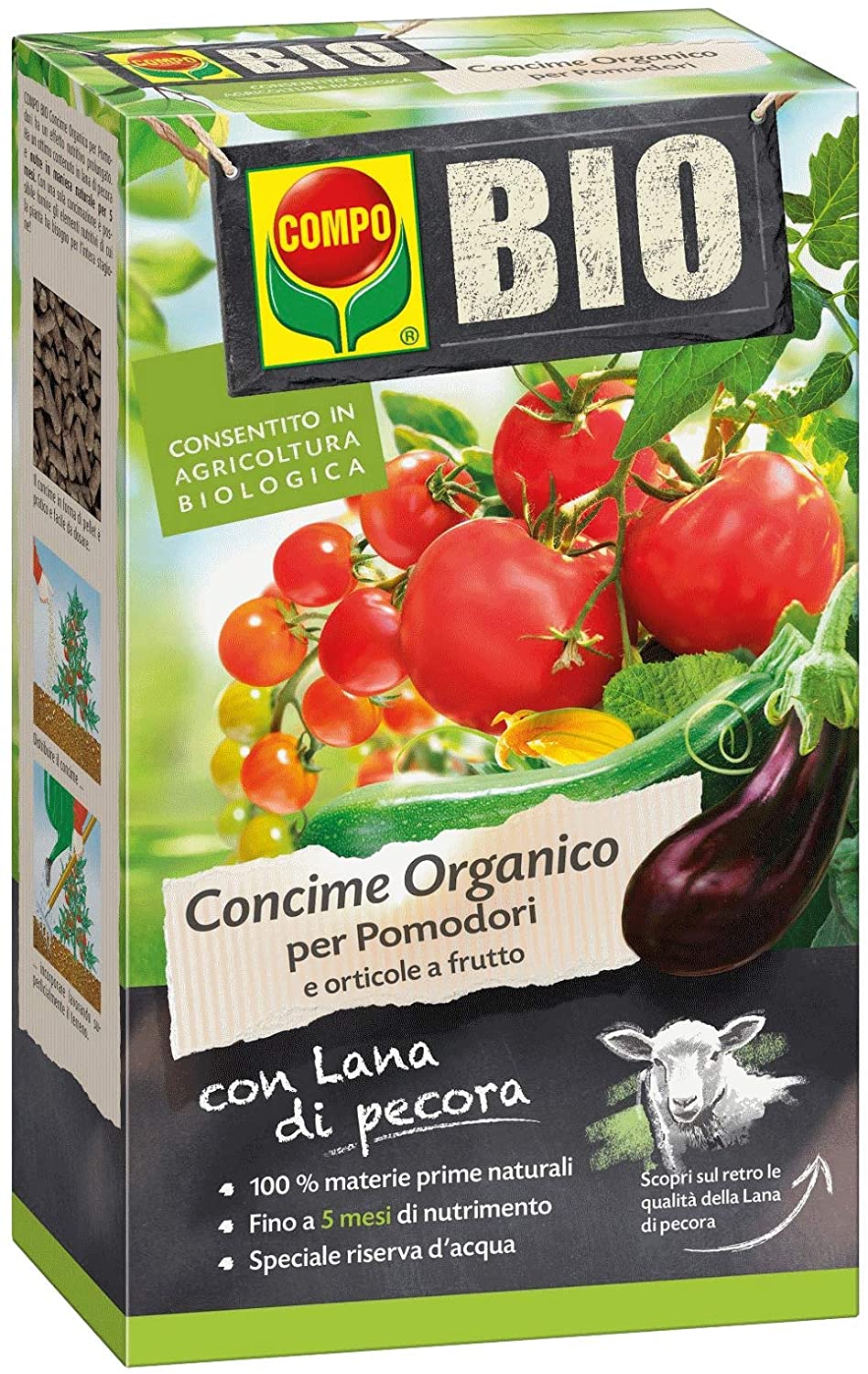 COMPO BIO CONCIME LANA POMODORI E ORTICOLE