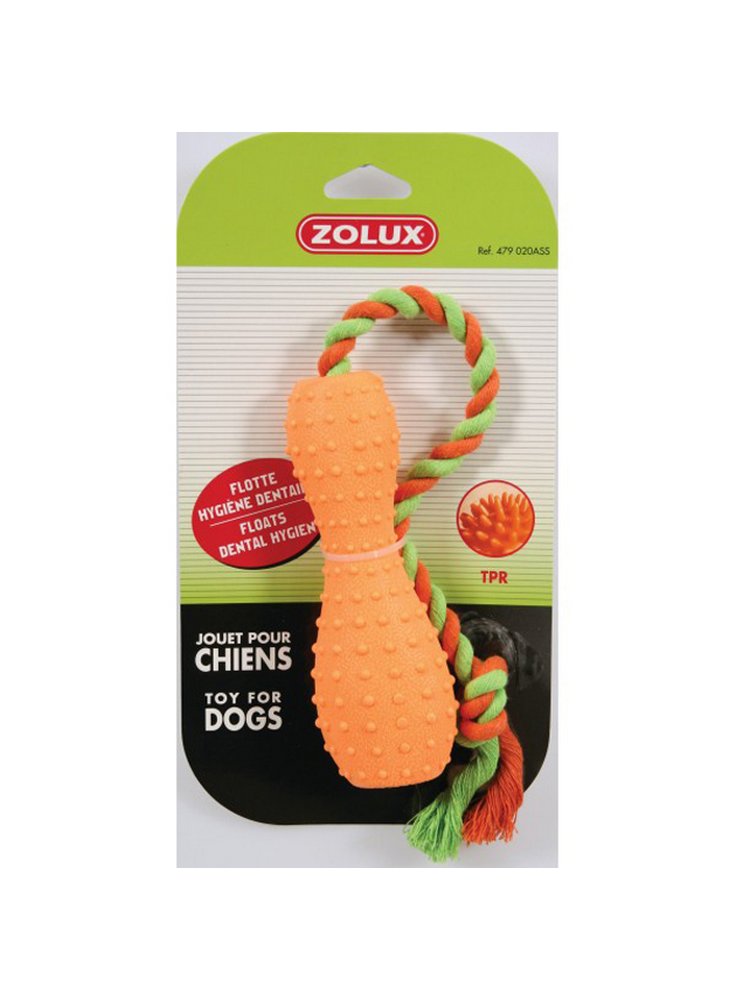 Gioco cane Zolux TPR birillo 15 cm assortito