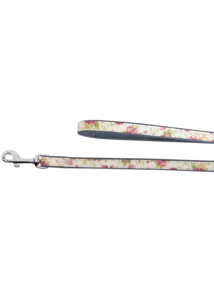 Guinzaglio in jeans con fiori Camon