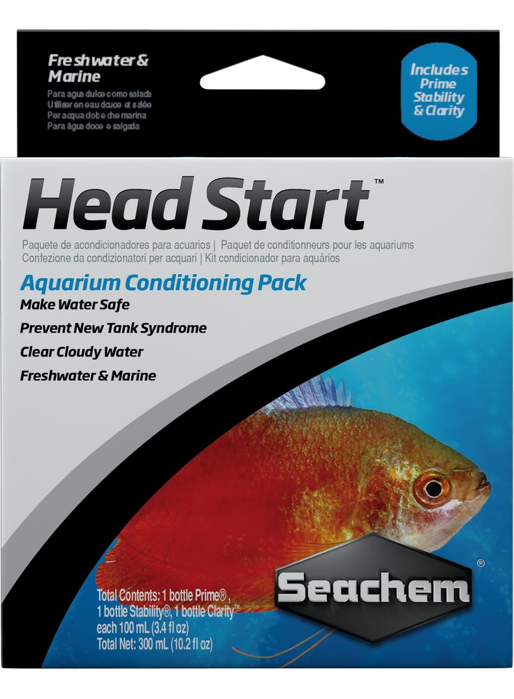 Seachem Head Start Pack pacchetto migliora condizioni acqua acquario