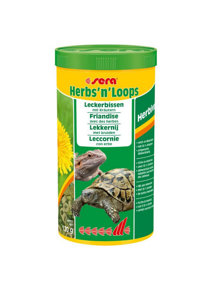 Mangime per Tartarughe di terra Iguana Pogona sera Herbs'n lops