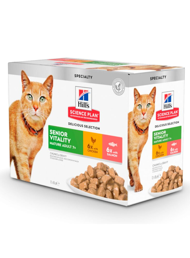 Hill's Multipack buste Senior Vitality gatto maturo 12x85gr