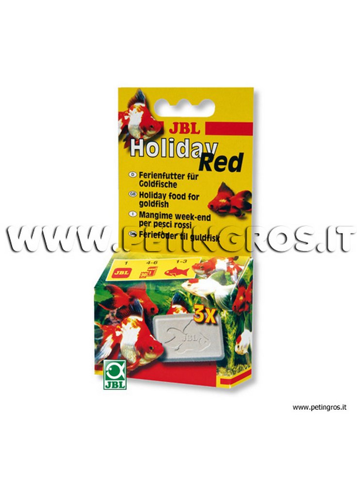 JBL HOLIDAY RED cibo lento rilascio pesci rossi 3 cubi da 20 g