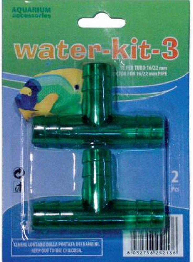 Kit acqua 3- TE per tubo 16/22 pz 2