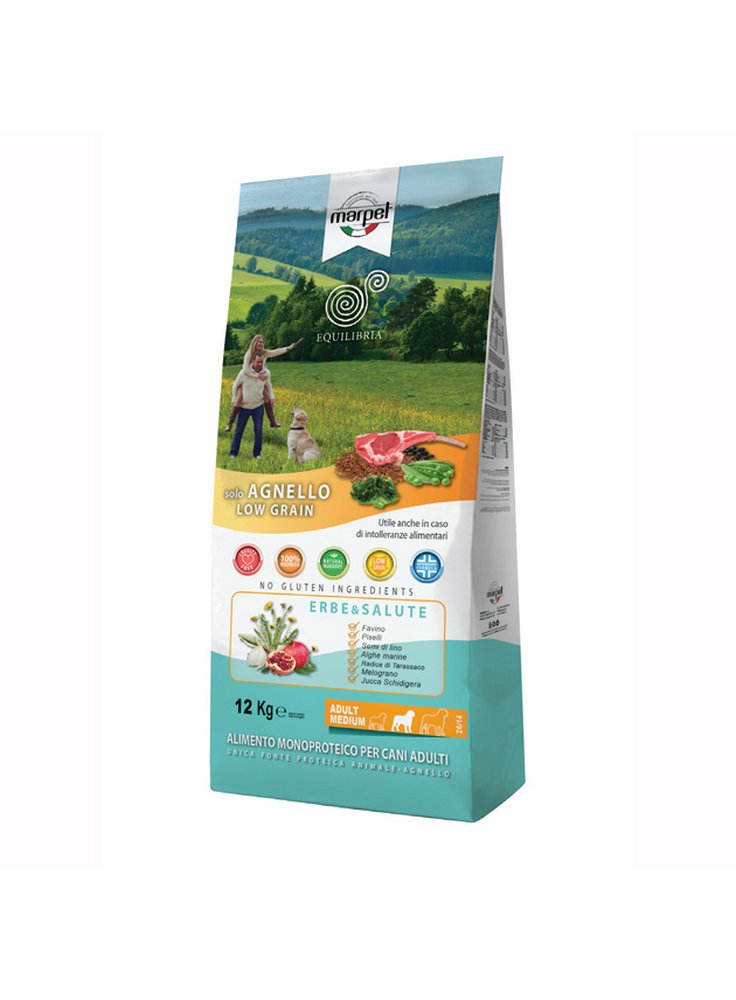 Cibo per cani Equilibria LOW GRAIN medium monoproteico 12KG