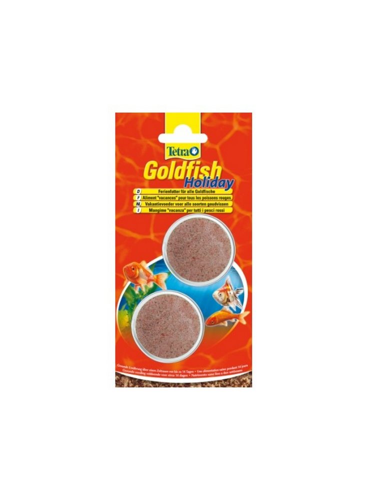 Tetra goldfish holiday mangime pesci rossi vancanze