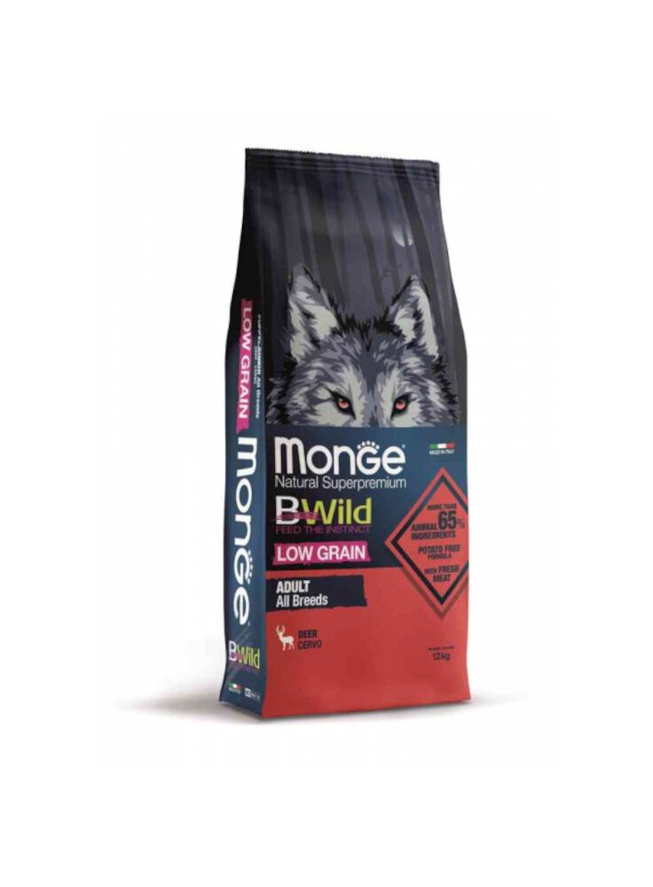 Monge BWILD LOW GRAIN Adult CERVO All Breeds