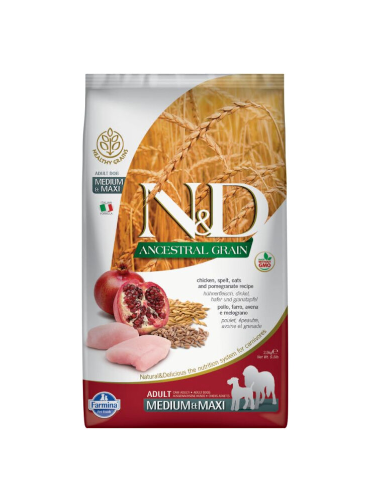 N&D FO ANCESTRAL canine - GRANO & POLLO & MELOGRANO ADULT MINI 7kg