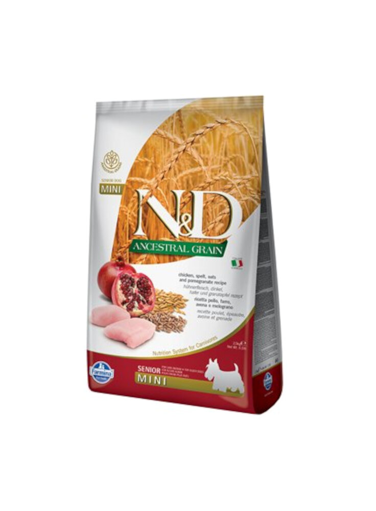 n-d-fo-ancestral-canine-grano-pollo-melograno-senior-mini-2-5kg