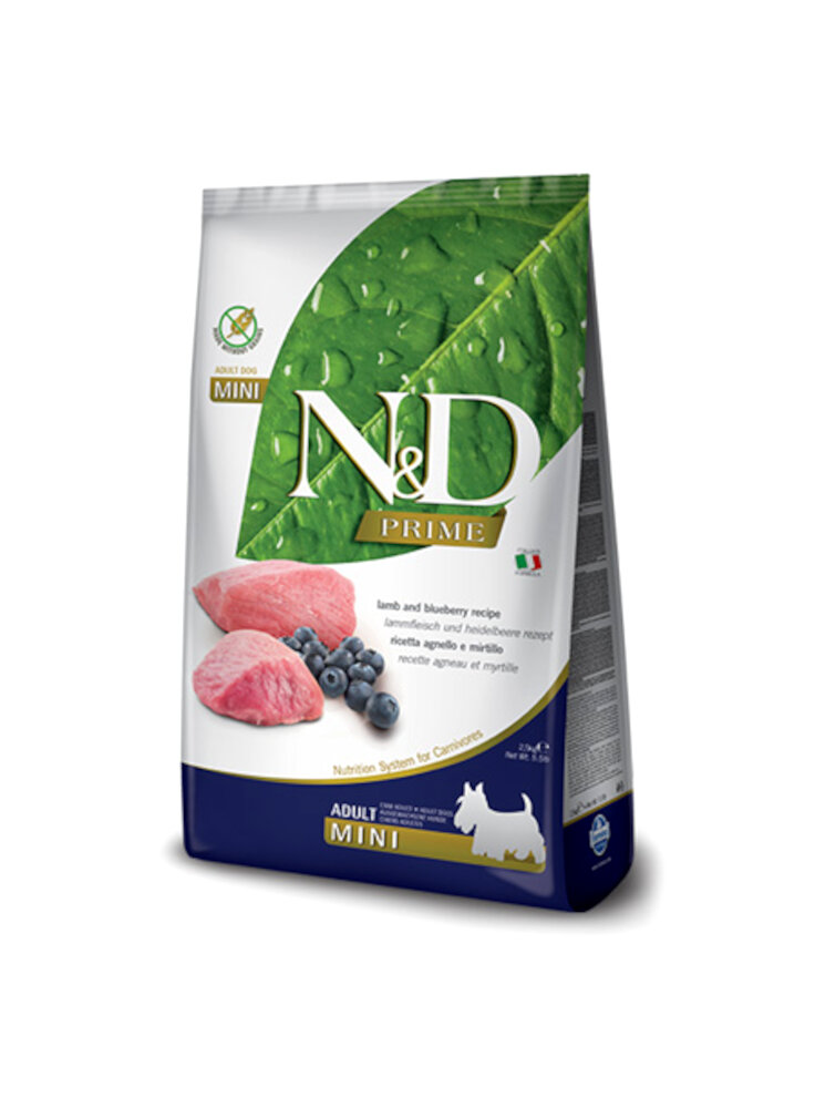 N&D FV PRIME GRAIN FREE canine - AGNELLO & MIRTILLO ADULT MINI